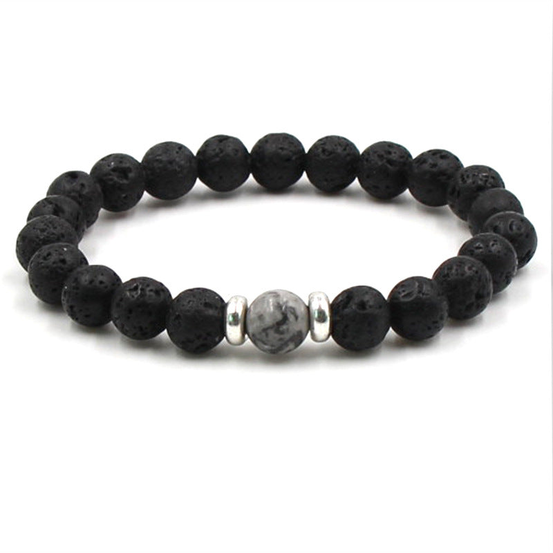 Volcanic Stone Bracelet Chakra Yoga 8mm